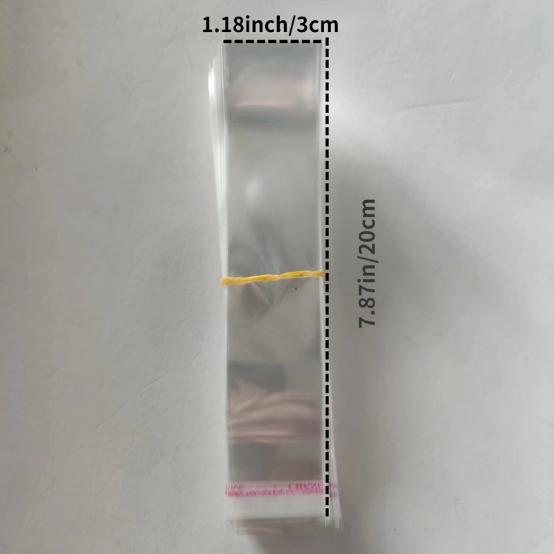 48pcs Transparent Self-Adhesive Bags for Packaging